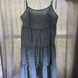 SHIEN Women’s Floral Light Blue Strapless Lightweight Dress